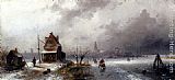 Charles Henri Joseph Leickert Famous Paintings - Figures On A Frozen Lake